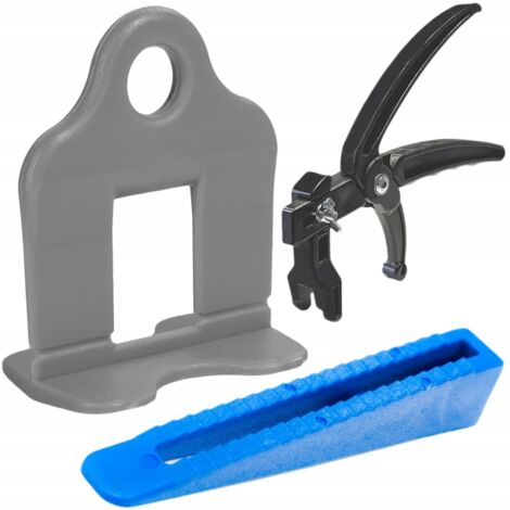 SYSTÈME DE NIVELLEMENT DE CARREAUX 500 CLIPS GRIS 1,5 MM 100 COINS PINCE (1/5)