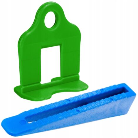 Système de nivellement de carreaux SIMPLEFIX vert 3mm 500 clips +100 coins (1/5)