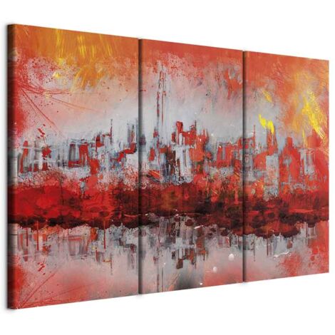 Peinture - Coucher de soleil à New York (en 3 parties) (1/5)