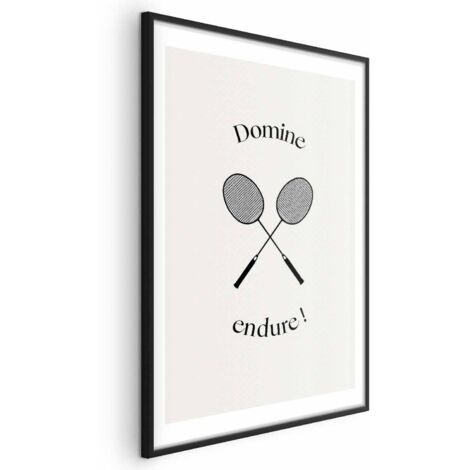 Affiche - Jeux d'été - raquettes de badminton sur fond blanc (1/4)