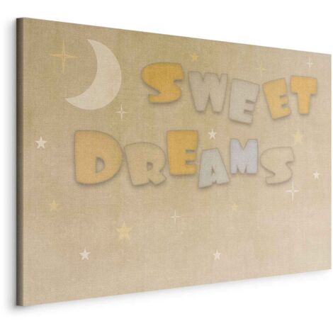 Image - Doux rêves - inscription pastel entourée de lune et d'étoiles / Doux vœux (1/3)