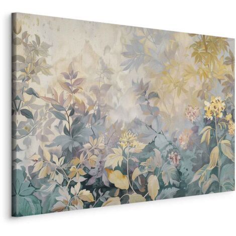 Image - Motif de tapisserie kilim printanier représentant une prairie fleurie / Motif de tapisserie aux fleurs colorées (1/3)