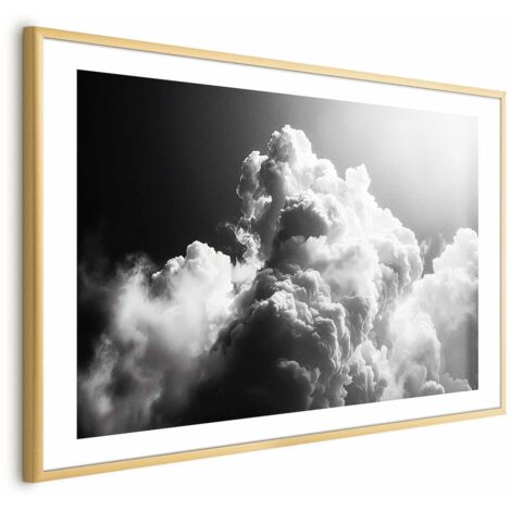 Affiche - Nuages de rêve : Laissez le soleil illuminer votre journée - Un festin visuel (1/4)