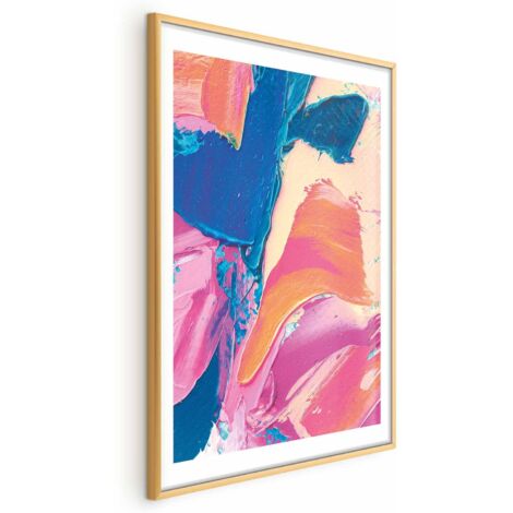 Affiche - Expression colorée - contrastes marqués dans une composition dynamique (1/4)
