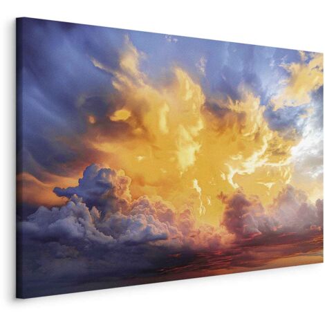 Photo - Magnifique coucher de soleil - nuages aux teintes chaudes (1/3)