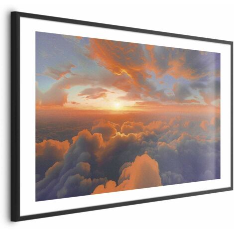 Affiche - Quand l'aube caresse les nuages : un spectacle de couleurs dans le ciel matinal (1/4)
