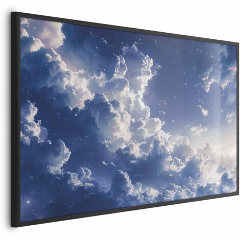 Affiche - Nuages étoilés et une lumière délicate sur un coin de ciel (1/4)