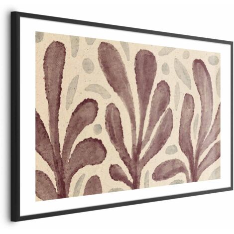 Affiche - Feuilles et Taches - grandes formes vibrantes inspirées par Matisse (1/4)