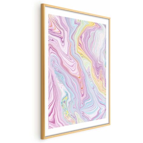 Affiche - Rêve coloré - formes abstraites aux couleurs pastel (1/4)