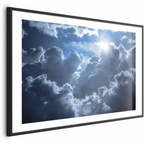 Affiche - Paysage animé : Le soleil se bat avec les nuages (1/4)