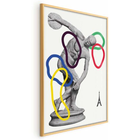 Affiche - Collage graphique - Lancer de disque - Sculpture (1/4)