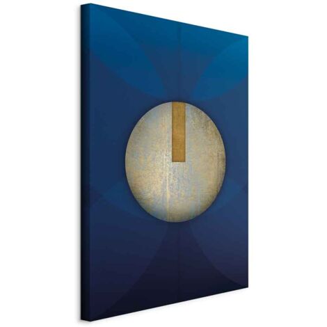 Peinture - Dans les tons de bleu classique (1 partie) - cercle d'or abstrait (1/5)