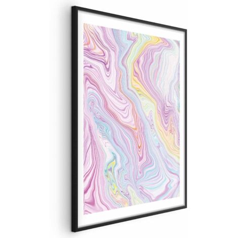 Affiche - Rêve coloré - formes abstraites aux couleurs pastel (1/4)