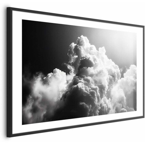 Affiche - Nuages de rêve : Laissez le soleil illuminer votre journée - Un festin visuel (1/4)