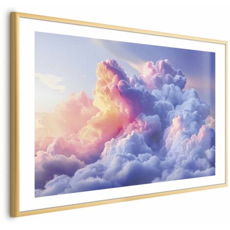 Affiche - Des nuages comme peints : les pinceaux artistiques de l'aube peignant le ciel (1/4)