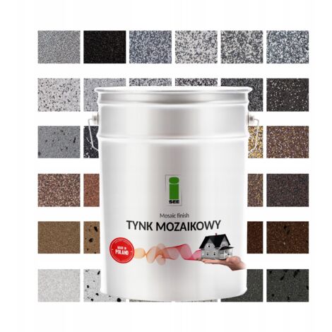 ENDUIT MOSAÏQUE EN RÉSINE CLASSE 1 RÉSISTANT AU GEL 12,5 KG PREMIUM 36 VARIANTES