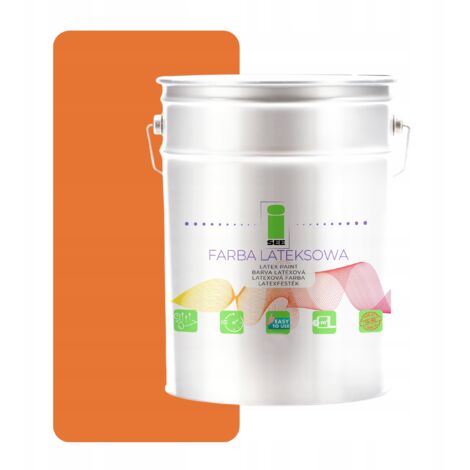 Peinture murale latex orange 5L pour intérieur - Fabricant (1/5)