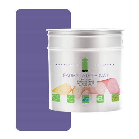 Peinture murale latex pour murs intérieurs, violet lavande, 2 L, Pologne (1/5)