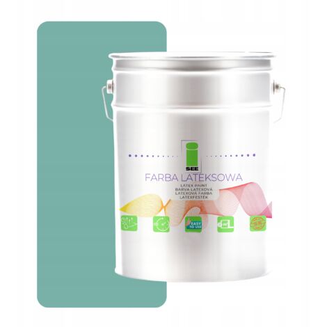 Peinture murale latex pour intérieur vert pastel 5L Pologne (1/5)
