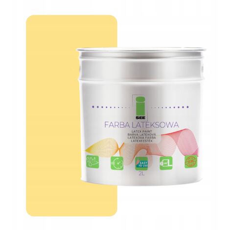 Peinture murale en latex jaune clair 2L - Magasin d'usine (1/5)