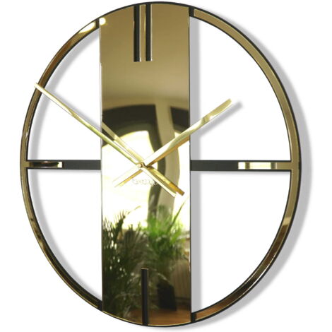 Horloge murale unique en métal doré 50 cm (1/5)