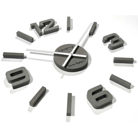 Horloge murale en bois gris EKO 75 cm (1/5)