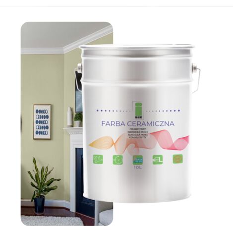 Peinture murale céramique, lavable, vert délicat, 10 L, résistante aux taches (1/5)