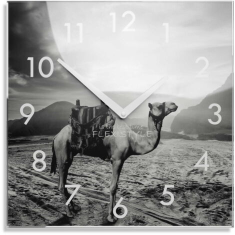Horloge murale moderne pour le salon, couleur camel (1/4)