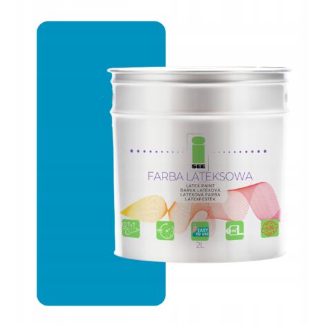 Peinture murale latex bleu clair 2L - Magasin d'usine (1/5)