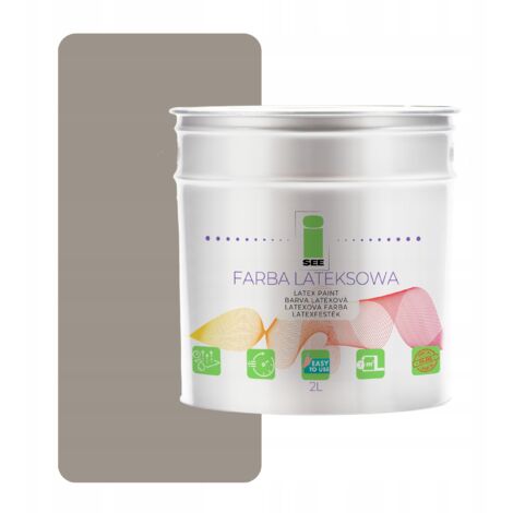 Peinture murale latex pour intérieur gris chaud 2L - Fabricant (1/5)