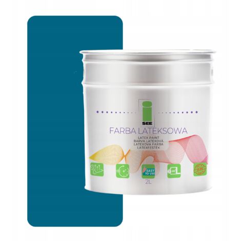 Peinture murale latex bleu 2L - Magasin d'usine (1/5)
