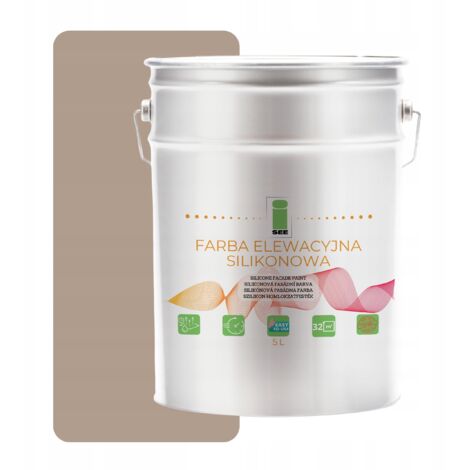 Peinture silicone pour façade beige nacré 5L perméable à la vapeur