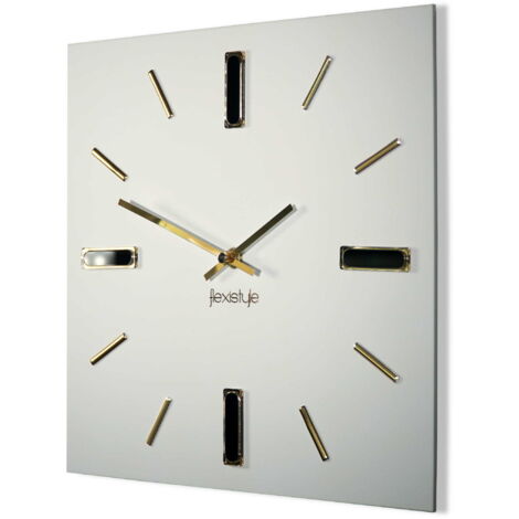 Horloge murale blanche moderne BRILLIANT 30 cm (1/5)