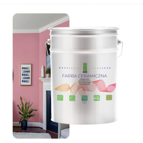 Peinture murale céramique, lavable, rose clair, 10 L, résistante aux taches (1/5)