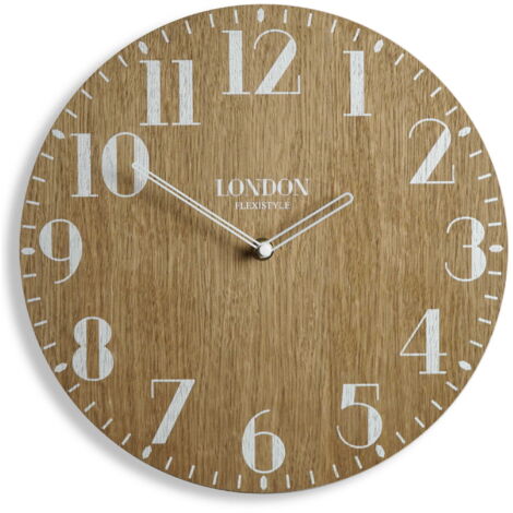 Horloge murale de salon London Retro en bois de 30 cm (1/5)