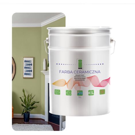 Peinture murale céramique lavable verte Bonsaï 5L résistante aux taches (1/5)
