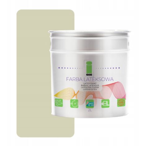 Peinture murale latex pour intérieur, vert délicat, 2 L, fabricant (1/5)