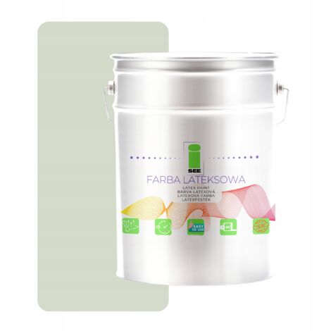 Peinture murale latex pour intérieur vert pastel 5L Pologne (1/5)