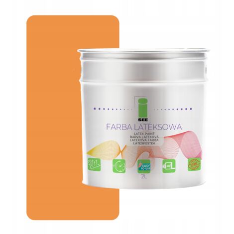 Peinture murale latex miel-orange 2L Pologne (1/5)