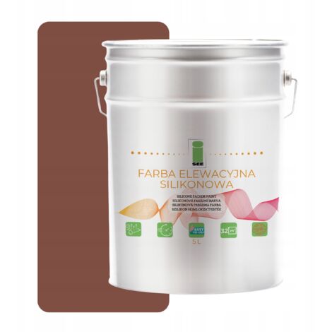 Peinture de façade silicone marron 5L perméable à la vapeur + anti-glyophosphate (1/5)
