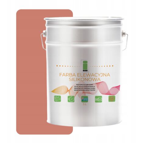 Peinture silicone pour façade saumon 5L perméable à la vapeur