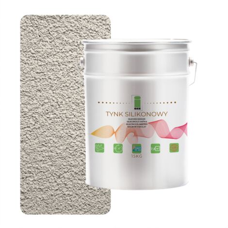 Enduit de façade extérieur en silicone gris chaud 1,5 mm, qualité supérieure, 15 kg