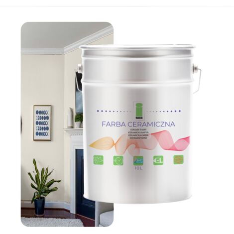 Peinture murale céramique lavable, blanc laiteux, 10 L, fabricant (1/5)