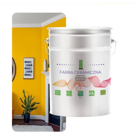 Peinture murale céramique lavable, jaune miel, 5 L, fabricant (1/5)
