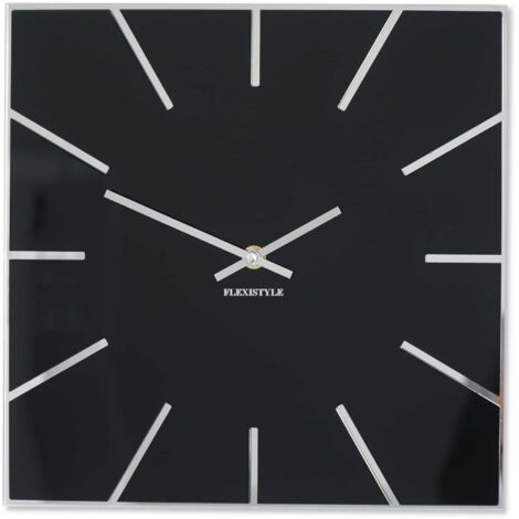Horloge murale noire EXACTEMENT 30 cm (1/4)