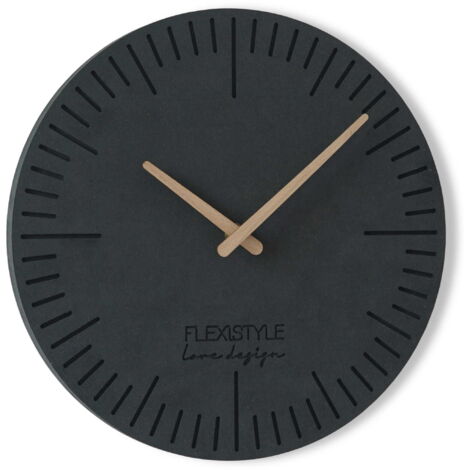 Horloge murale noire pour salon 2EKO 30 cm (1/4)