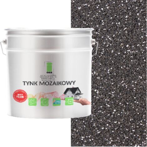 RÉSINE MOSAÏQUE EN PLÂTRE NOIR ET BLANC, CLASSE 1, RÉSISTANT AU GEL, 7 kg (1/5)