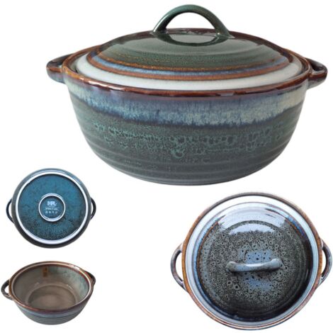 Casserole de 2 L avec couvercle, résistante au four, pour retourner la soupe et faire du pain (23 cm). (1/5)