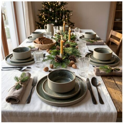 SERVICE DE TABLE 18 PIÈCES POUR 6 PERSONNES