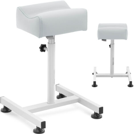 Repose-pieds pour pédicure cosmétique, réglable en hauteur jusqu'à 67 cm, jusqu'à 80 kg - gris clair (1/5)